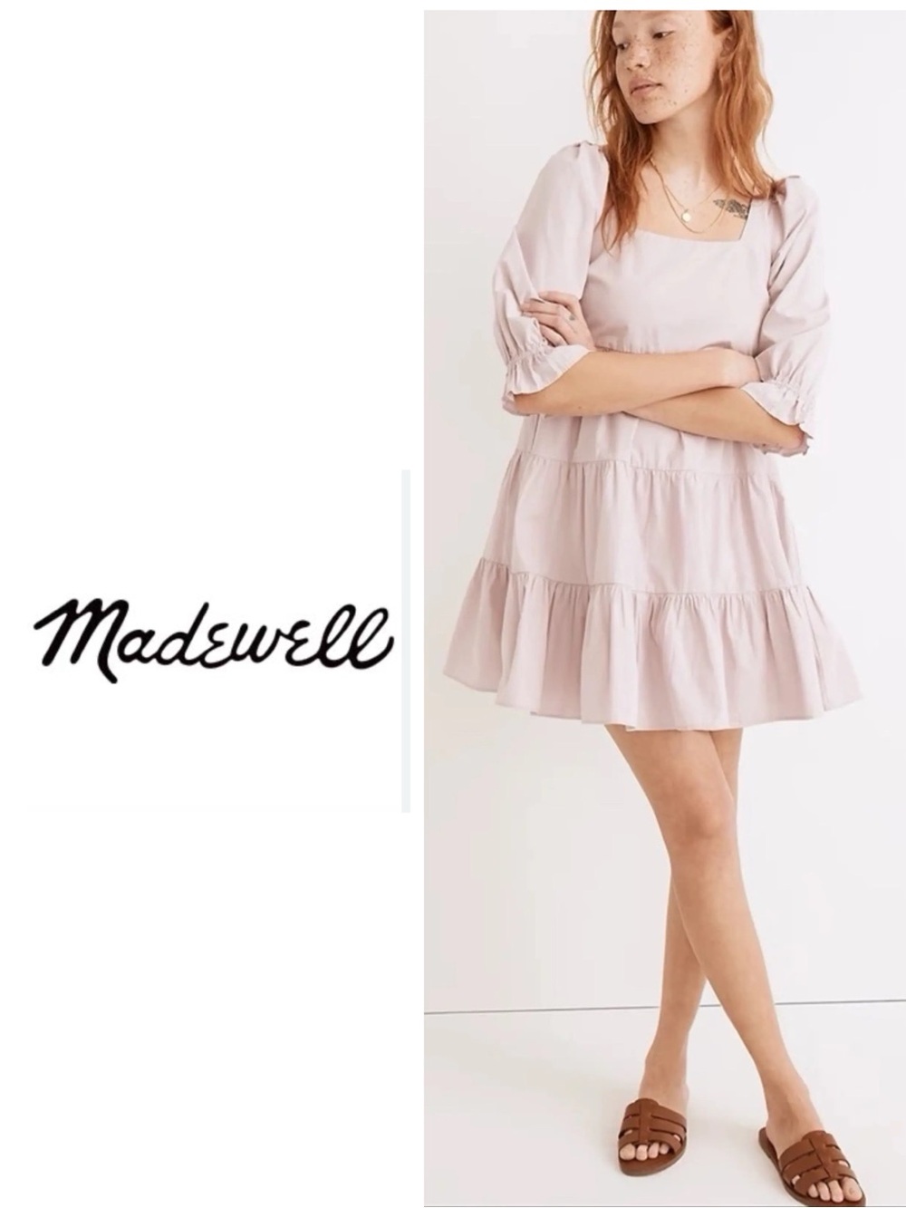 Madewell poplin Lizzie babydoll dress
